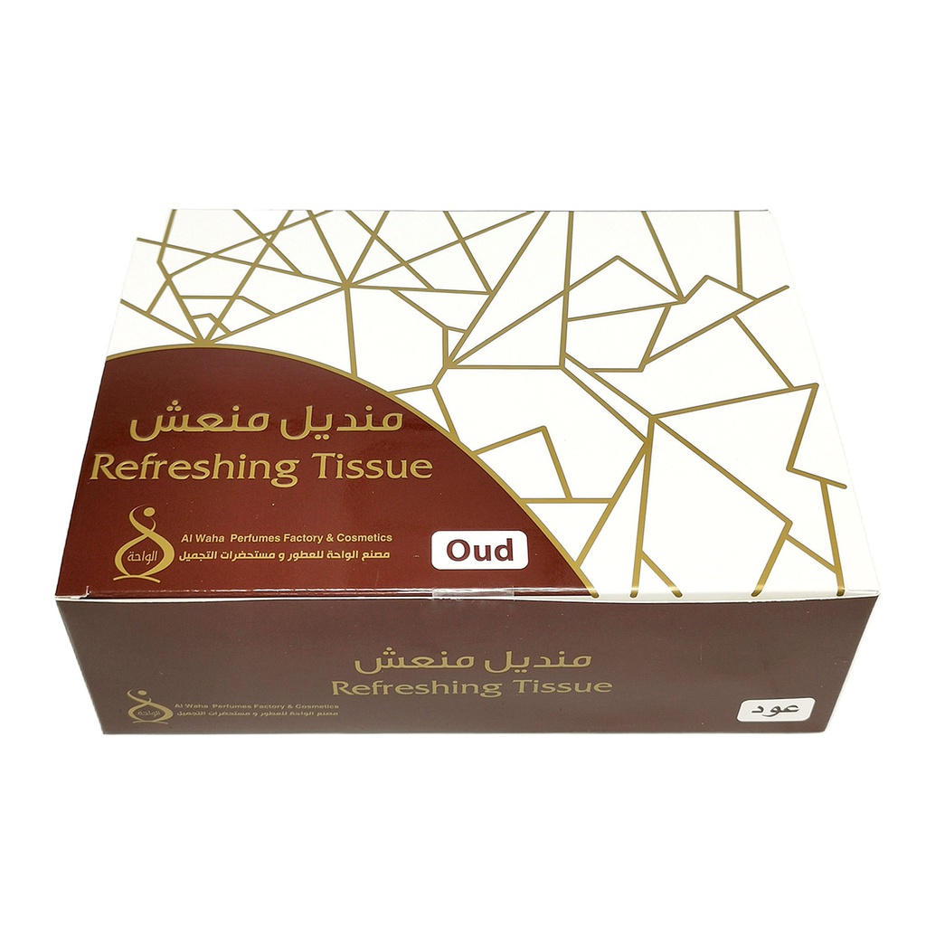 مناديل منعشة بالعود الواحة 50 حبة