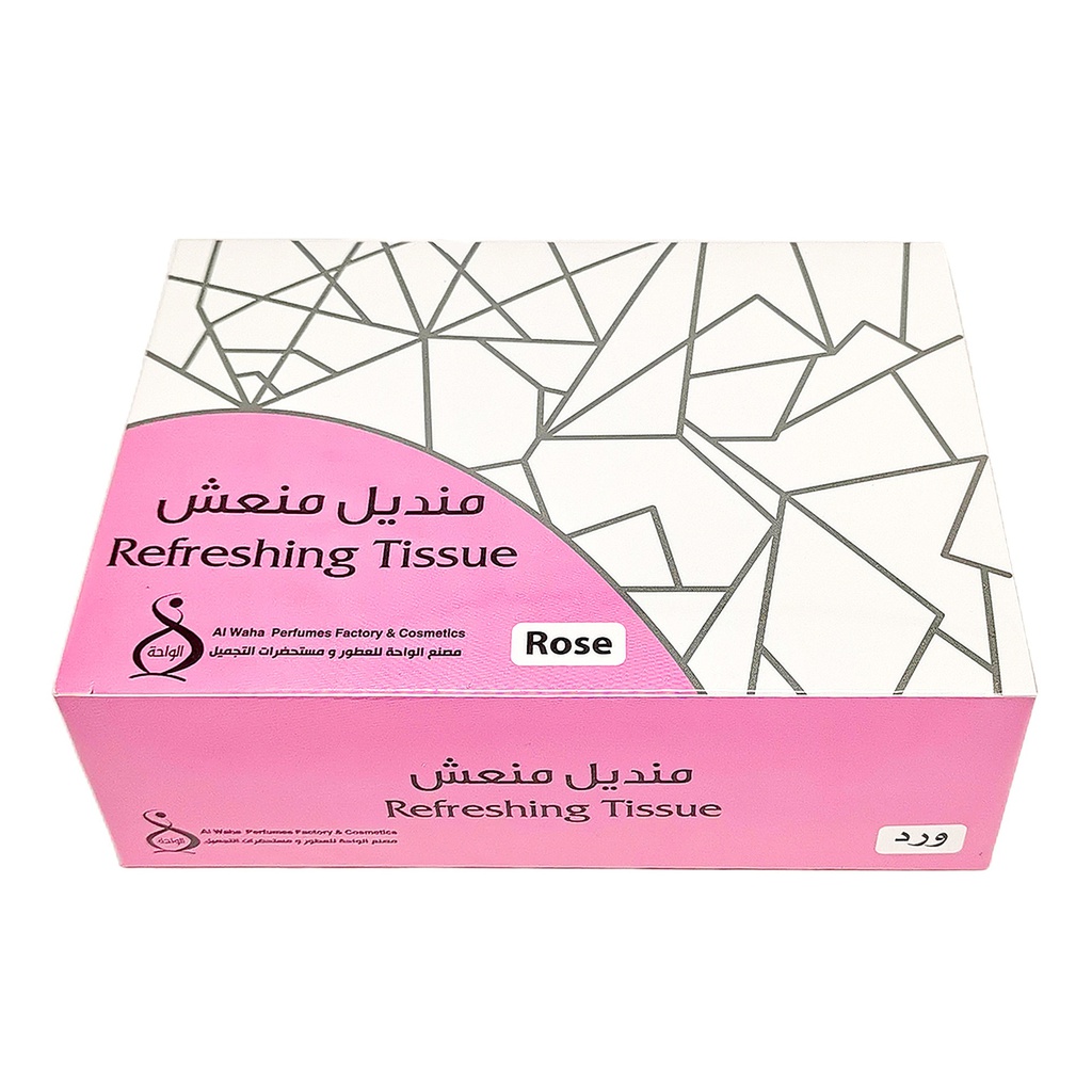 مناديل منعشة بالورد الواحة 50 حبة