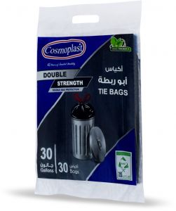 نفايات اسود ربطة 30 جالون 30 كيس