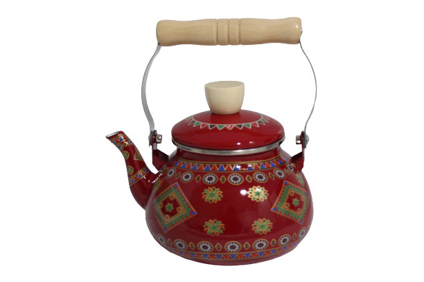 ابريق غضار احمر منقط 1.5 لتر