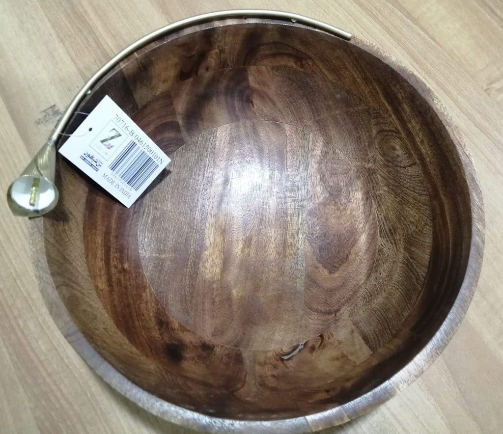صحن خشب هندي 30.5 * 11.5
