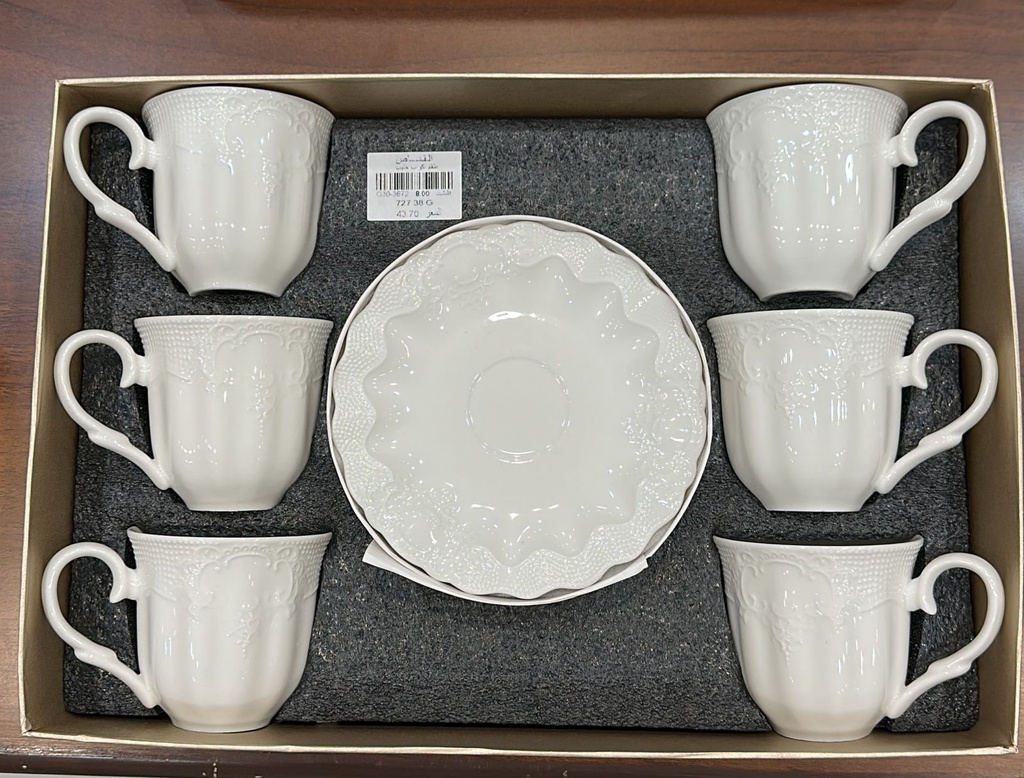 طقم فنجان شاى برسلان بالطبق(6فنجان+6طبق)(G30-3672)