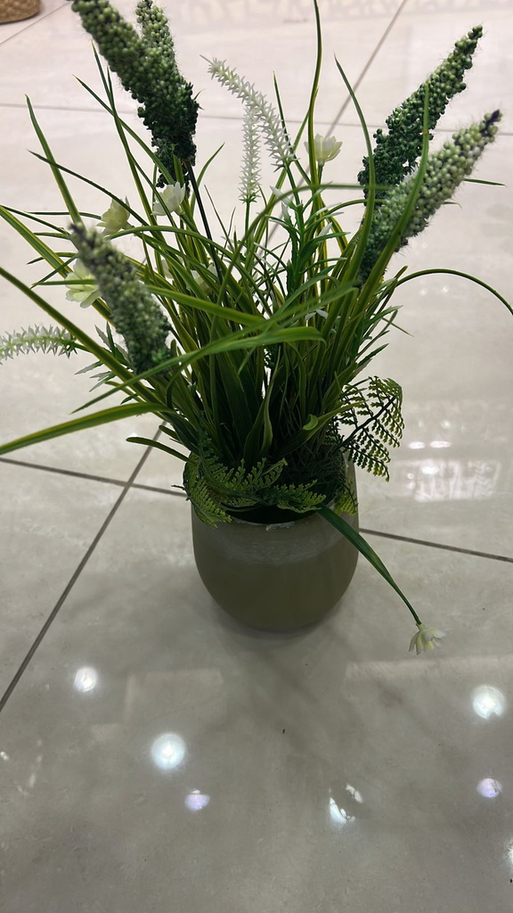 شتلة ورد اصطناعى بمركن فخار  8414