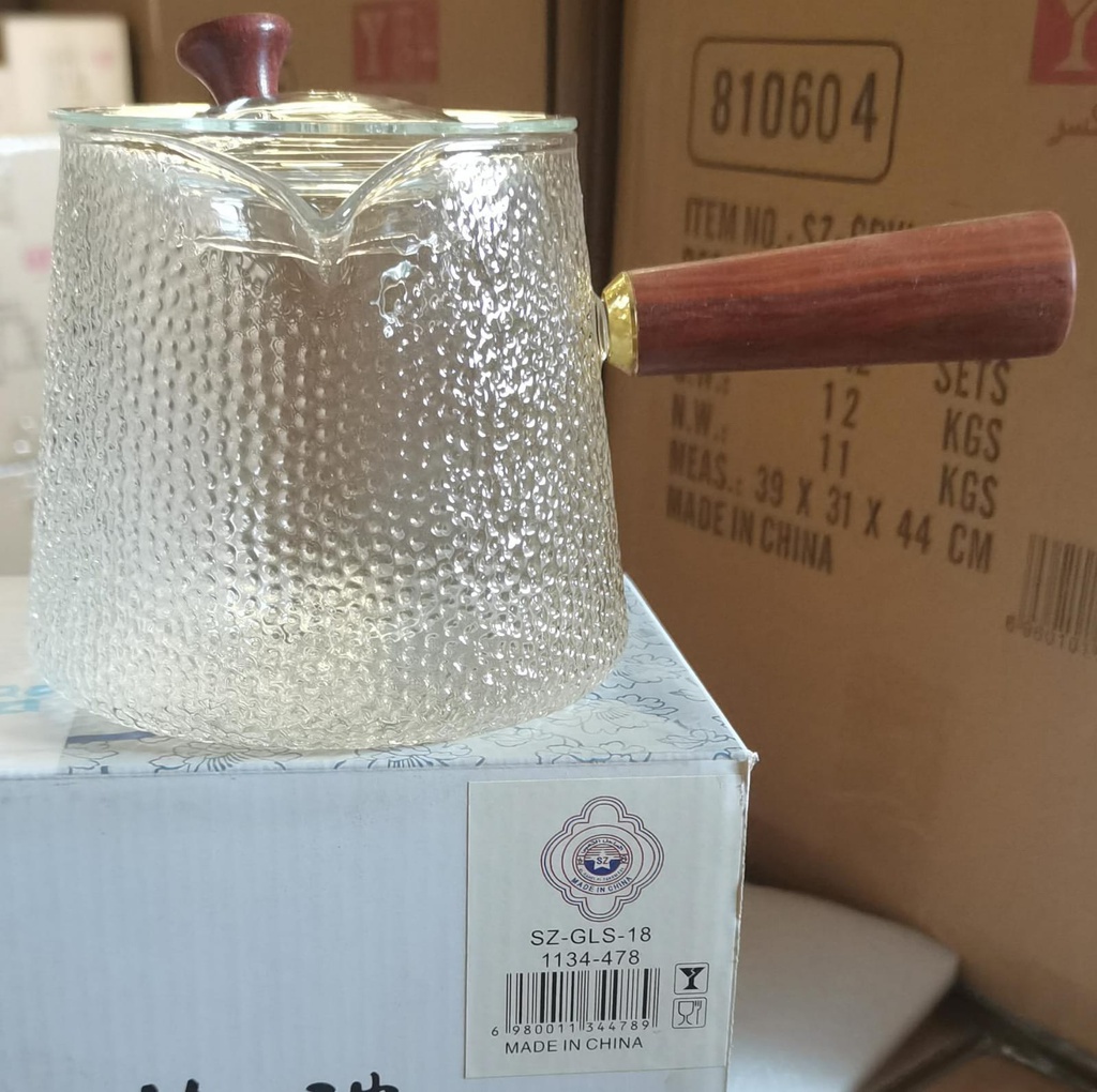 ركوة زجاج بالغطاء و يد خشب 1134-478