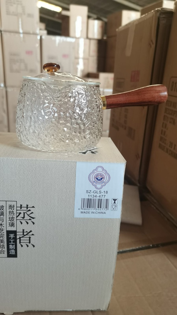 ركوة زجاج  بالغطاء ويد خشب  1134-477
