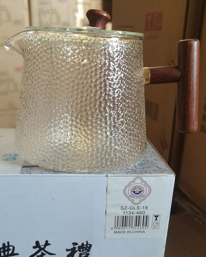براد زجاج شفاف بالغطاء و يد خشب  1134-460