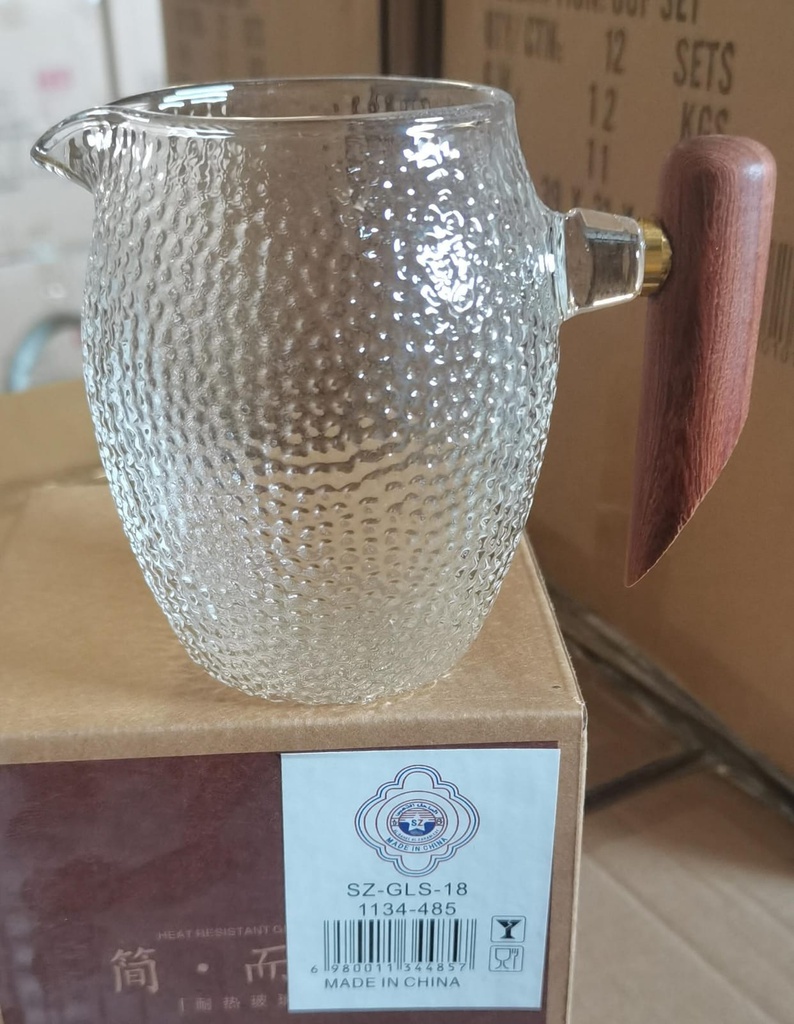 لبانة تقديم زجاج محبب بيد خشب 1134-485