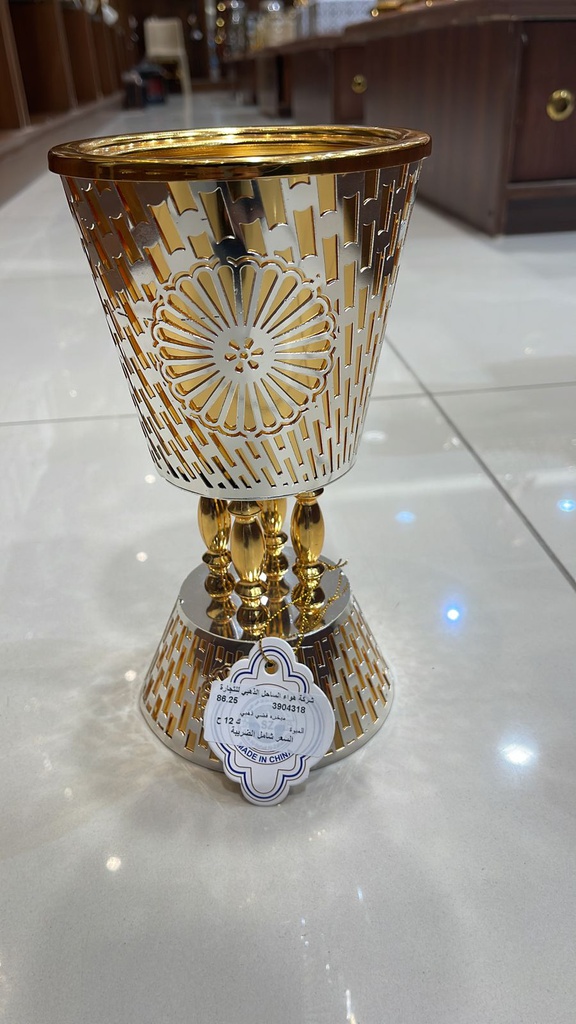 مبخرة فضي* ذهبي مربعة كبير  3904318