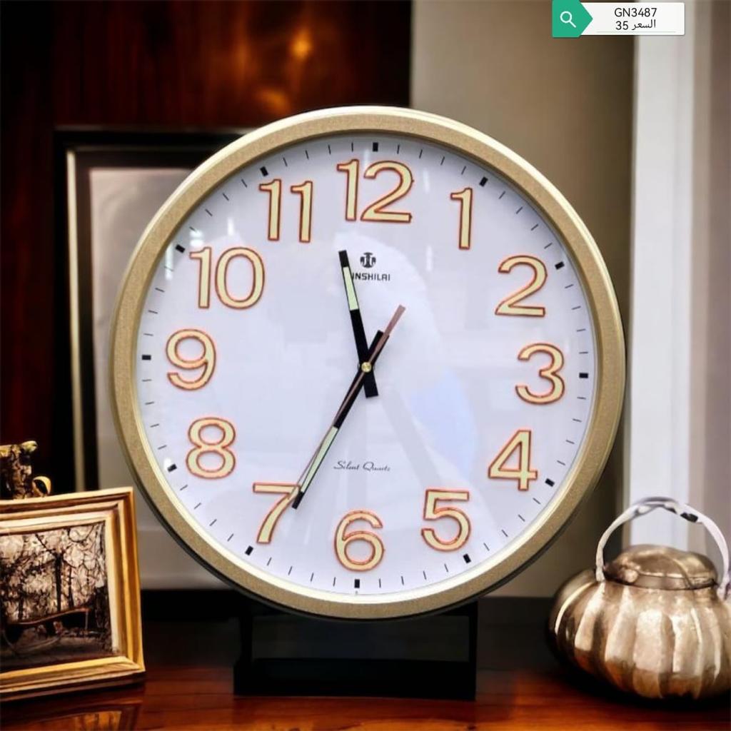 ساعة حائط رقمية شكل مستدير مقاس 39 سم (GN3487)